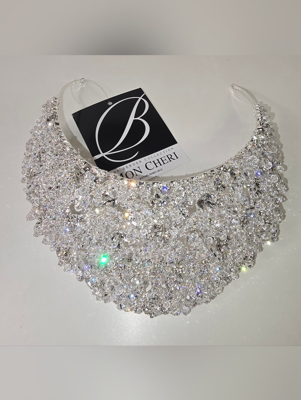 Mon Cheri Berger Collection Crystal Beaded Bridal Headpiece Style 9914 NWT